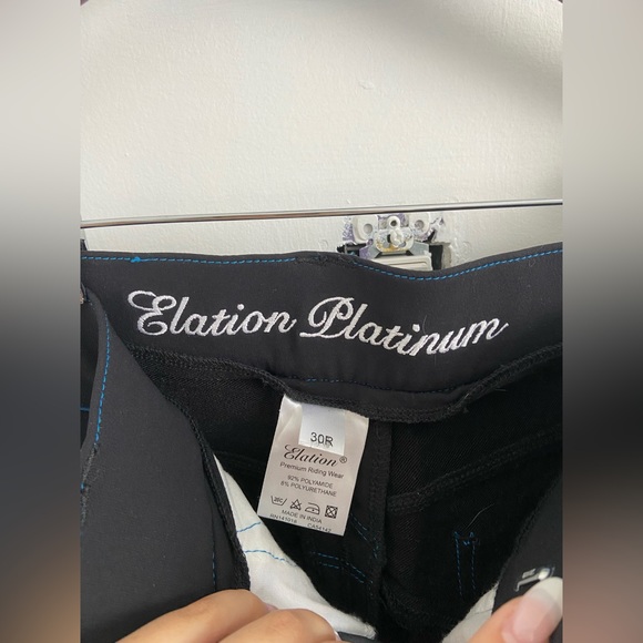Black and blue equestrian pants - Picture 2 of 3